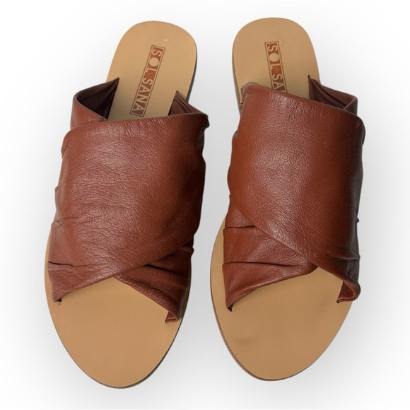 Sol Sana Brown Soft Leather Sandals 37 - Picture 4 of 7